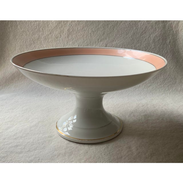 Old Paris Porcelain Pedestal Base Compote For Sale - Image 11 of 17