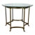1970s Neoclassical Brass and Octagonal Glass Accent Side Table in the Style of La Barge For Sale