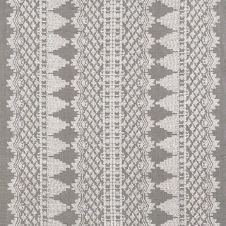 Sample - Schumacher Wentworth Embroidery Fabric in Haze For Sale