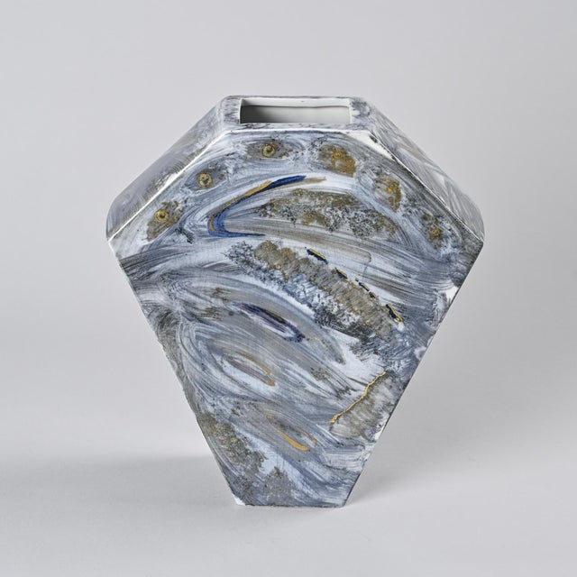 Gray Painted Porcelain Vase, La Borne, France, 1990s For Sale - Image 8 of 14