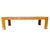 Drexel Heritage Vintage Drexel Heritage Mid-Century Modern Oak Coffee Table With Brass Inlay & Beveled Glass For Sale - Image 4 of 9