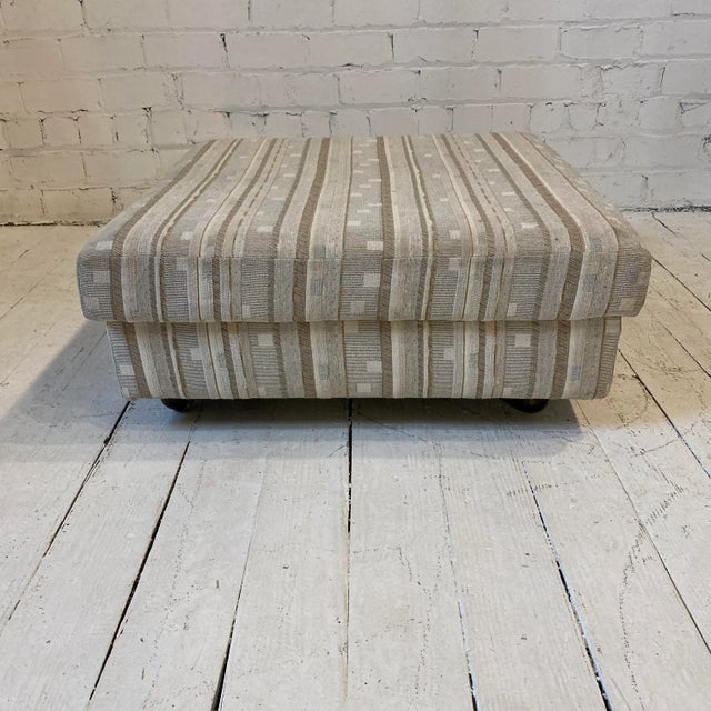 Milo Baughman for Thayer Coggin Storage Ottoman on Castors - 3 Pieces For Sale In Cleveland - Image 6 of 13