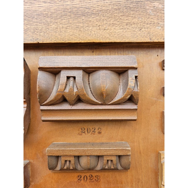 Wood Mercantile Architectural Wood Molding Trim Display (Panel A) For Sale - Image 7 of 11