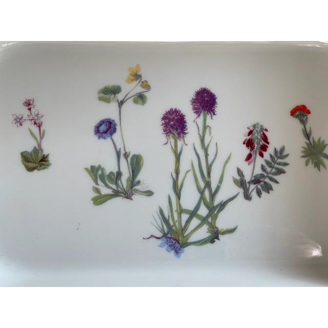 Vintage Llourioux "Le Faune" Floral Pattern French Stoneware Rectangle Baking Pan For Sale - Image 4 of 8