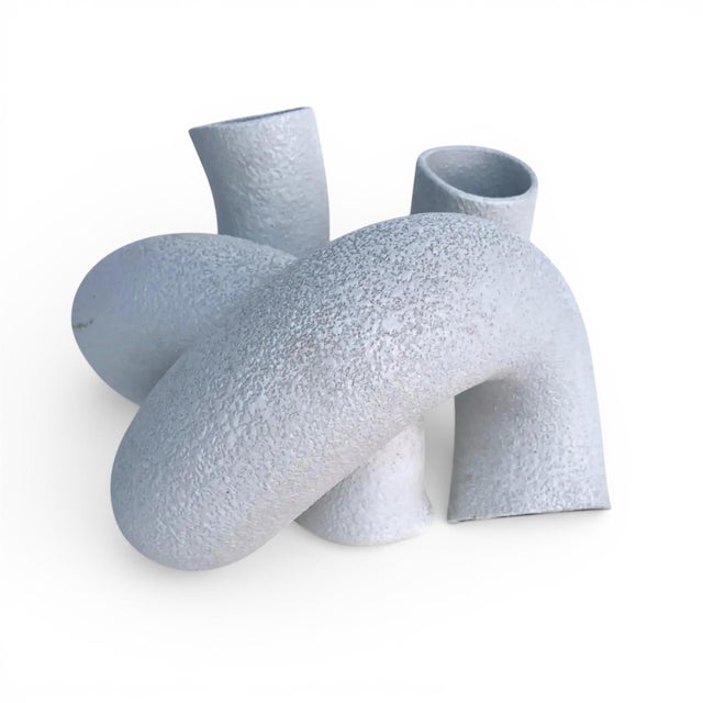 1970s Vintage Italian Abstract Ceramic Tube Sculpture For Sale