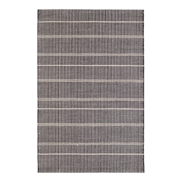 Bunny Williams for Dash & Albert Samson Black Indoor/Outdoor Rug, 7' 6" x 9' 6" For Sale