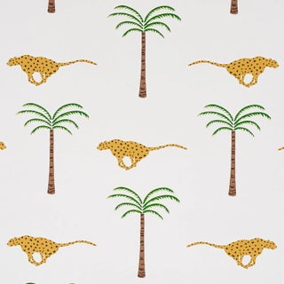 Sample - Schumacher X Cristina Buckley A Wild Desert Dream Wallpaper in Safari For Sale