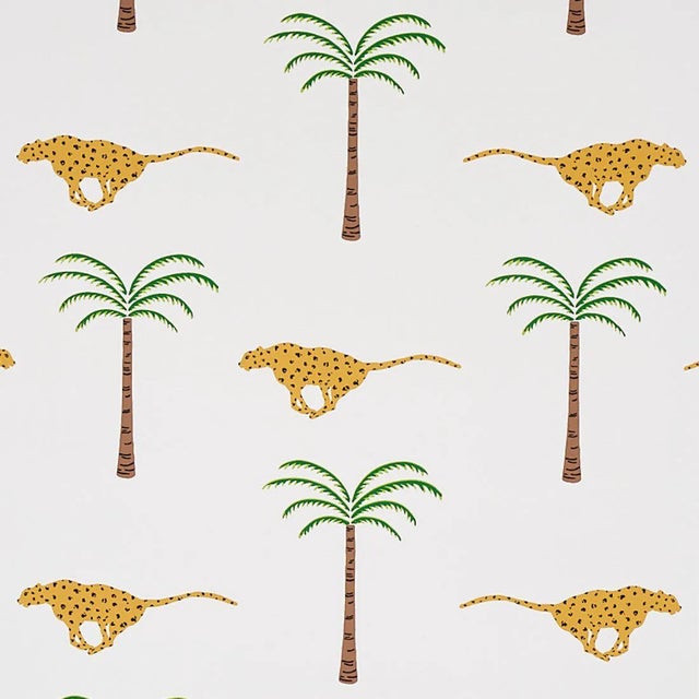 Sample - Schumacher X Cristina Buckley A Wild Desert Dream Wallpaper in Safari For Sale