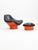Red Set of Rodica Lounge Chair and Ottoman by Mario Brunu for Comfort, Italy, 1960s For Sale - Image 8 of 10