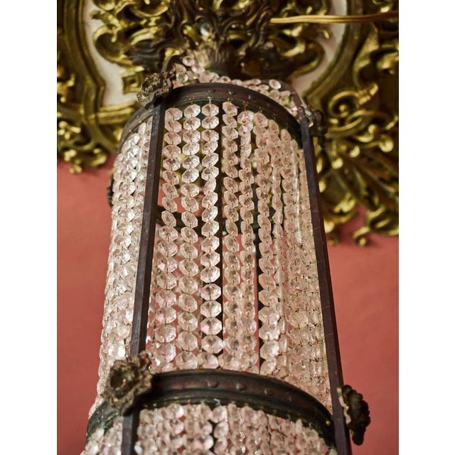 Large Antique Louis XVI Pear Chandelier For Sale - Image 4 of 15