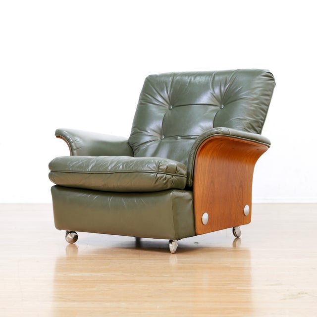Wood Mid Century Tulip Lounge Chair and Ottoman by G Plan For Sale - Image 7 of 12