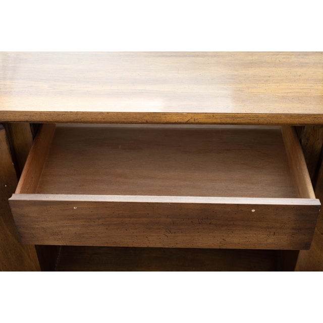 Wood Faux Bamboo Cane and Brass Handled Sideboard from American of Martinsville, 1970s For Sale - Image 7 of 9