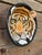 Vintage Italian Glazed Terracotta Tiger Wall Plate | Sculptural Ceramic Wall Art For Sale - Image 4 of 12