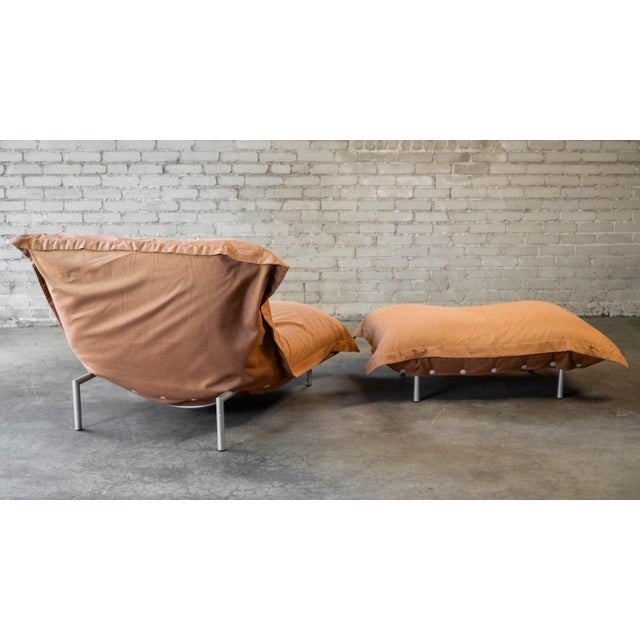 Ligne Roset 'Calin' Louge Chair and Ottoman by Pascal Mourgue, 1990s - A Set For Sale - Image 13 of 16