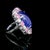 Metal 38.35 Carat Tanzanite and Pink Sapphire Cocktail Ring, Size 7.25 For Sale - Image 7 of 8