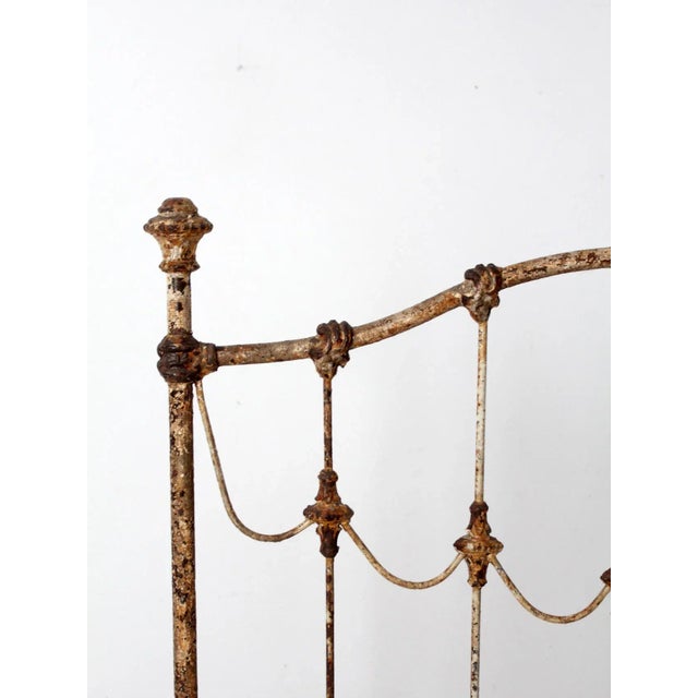 Cream Antique Victorian Twin Bed For Sale - Image 8 of 12