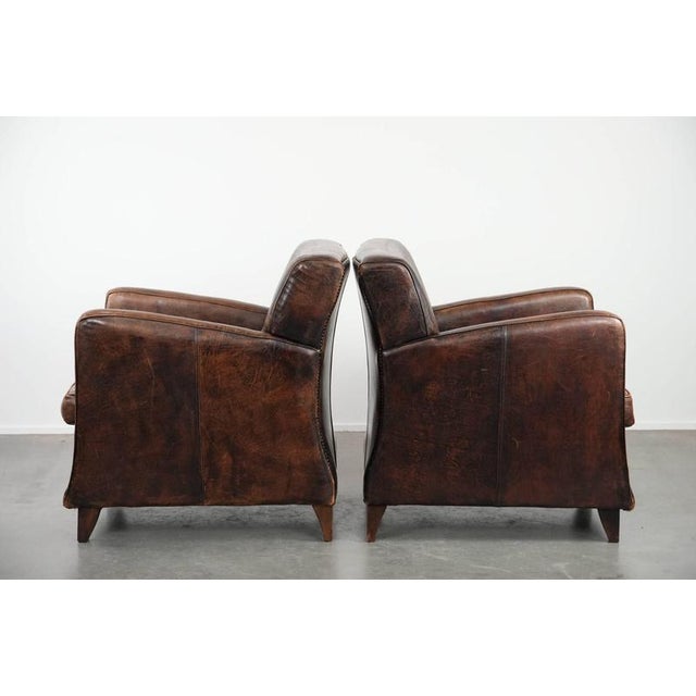 Vintage Sheepskin Armchairs, Set of 2 For Sale - Image 4 of 18