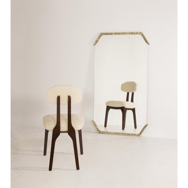 Silhouette Dining Chairs in Chenille Fabric from InsidherLand, Set of 6 For Sale - Image 9 of 13