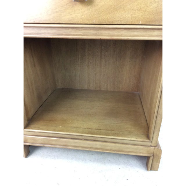 Mid Century Modern Single Drawer Nightstand With Copper by Drexel For Sale In Philadelphia - Image 6 of 13