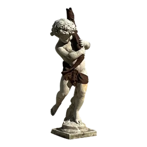 Vintage Regency French Cement Over Fiberglass Figural Statue