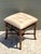 Vintage Faux Bamboo Wood Low Stool For Sale - Image 11 of 12