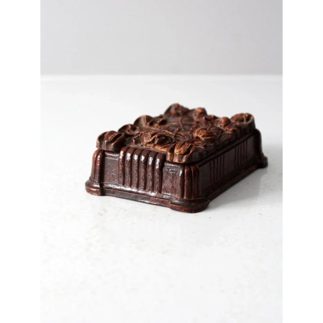 Farmhouse Vintage Syroco Wood Box For Sale - Image 3 of 11