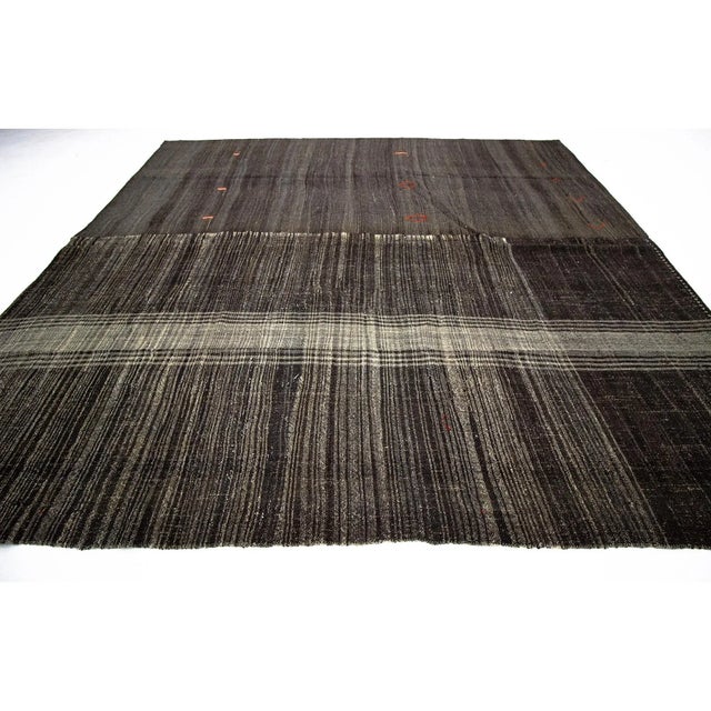 Contemporary 1960s Vintage Modern Turkish Kilim Rug- 10′11″ × 12′3″ For Sale - Image 3 of 7