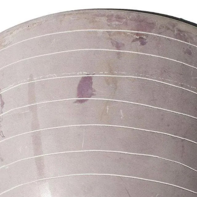 Mid-Century Modern Mid-Century Transitional Tall Purple Decorative Stoneware Bowl For Sale - Image 3 of 8