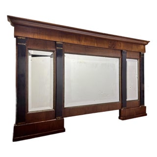 Antique Empire Style Fireplace Mirror, 1800s For Sale