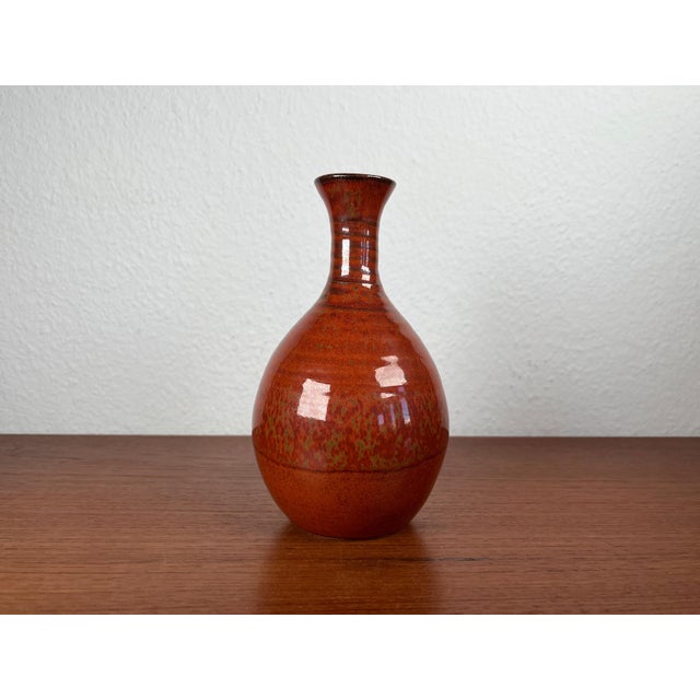 Ceramic Vintage German Studio Pottery Vase by Pino Horst Pint for Satemin Keramik For Sale - Image 7 of 13