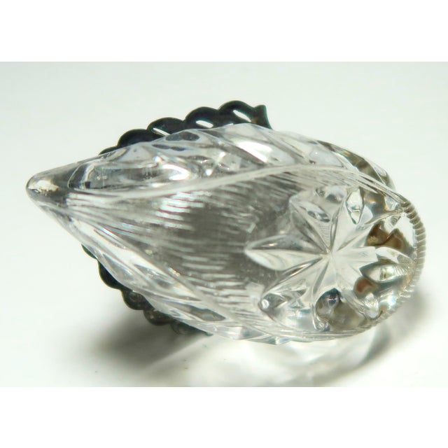 Glass Sterling Silver and Crystal Ring Box or Trinket Box. Very Elegant Presentation. For Sale - Image 7 of 15