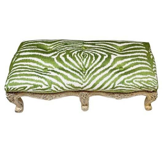 This elegant bench features a beautifully aged Swedish mahogany frame with a soft whitewashed finish, highlighting its...