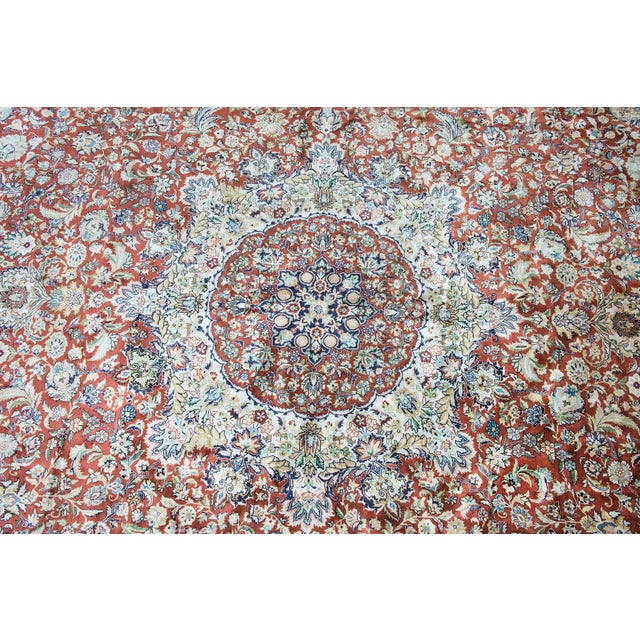 Vintage Persian Silk Rug For Sale - Image 13 of 16