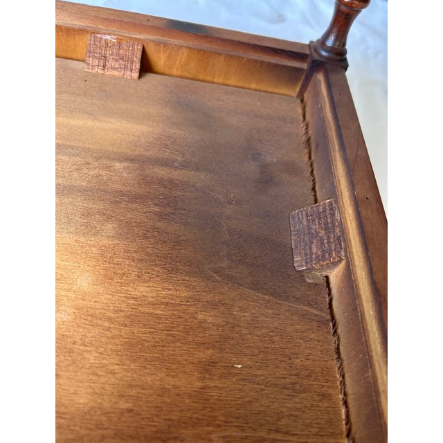 Wood Pair of Antique English Mahogany Two-Tier Side Tables on Casters, Circa 1900 For Sale - Image 7 of 16