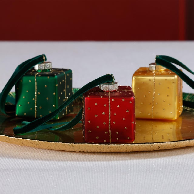 Contemporary Gift Box Holiday Ornaments, Assorted Set of 12 For Sale - Image 3 of 4