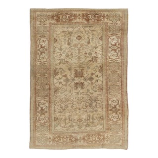 Vintage Turkish Oushak Area Rug 4ft 1in X 6ft For Sale