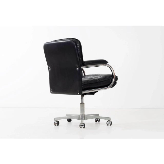 Frank Mariani 1970s Vintage Mariani Leather Desk Chair For Sale - Image 4 of 10
