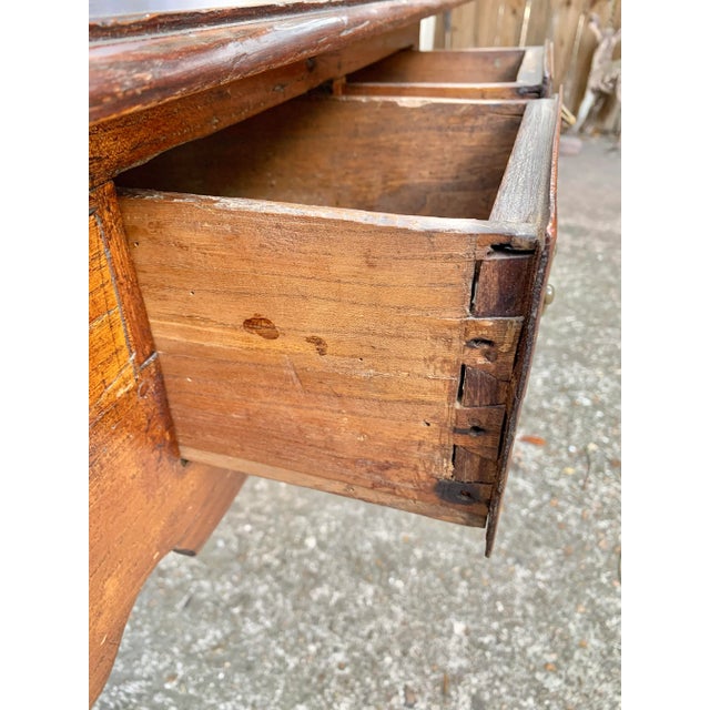 Brown 19th Century English Oak Lowboy Side Table For Sale - Image 8 of 12