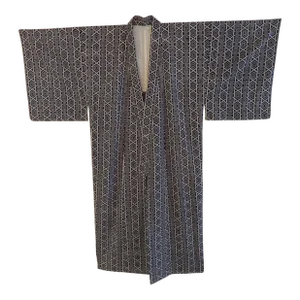 Wearable Blue and White Cotton Printed Fabric Kimono