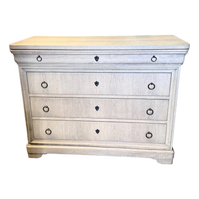 Entropy Louis Phillipe Drawer Chest in Bleached Walnut by Jonathan Charles For Sale