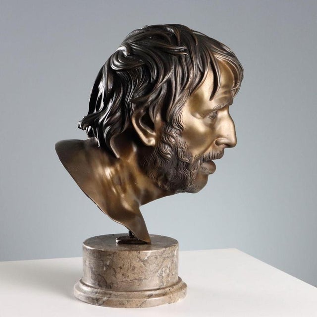 Seneca Bust in Bronze For Sale - Image 5 of 9