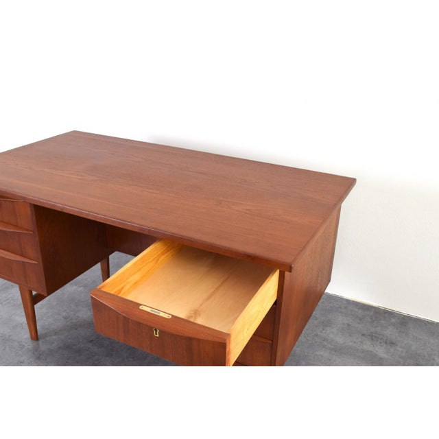 Mid-Century Modern Danish Teak Executive Desk, 1960s For Sale - Image 16 of 18