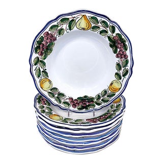 Frutta Pasta/Soup Bowls, Simplified - Set of 8 For Sale