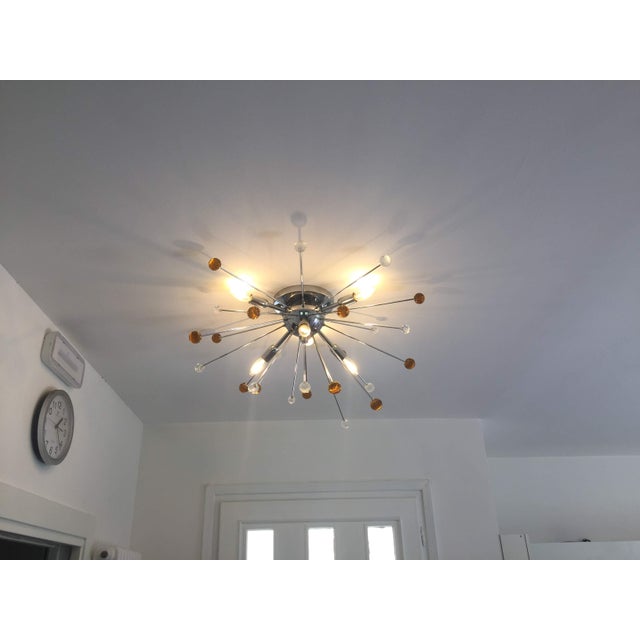 Modern Murano Glass Flush Mount Sputnik For Sale - Image 3 of 6