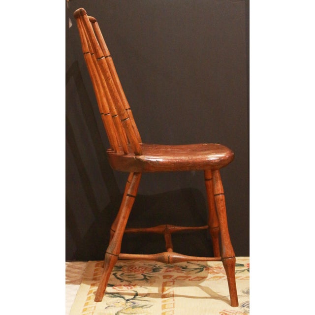 American Circa 1830 New England Windsor Side Chair For Sale - Image 3 of 9