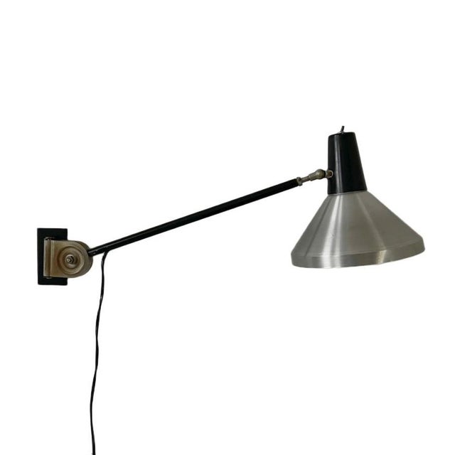 Beautiful vintage mid-century telescopic desk lamp slash wall lamp from the mid 20th century, designed by H.Th.J.A....