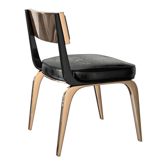 Not Yet Made - Made To Order "Safari Xciii" Chair With Bronze and Tailor Made Leather For Sale - Image 5 of 9