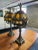 Silver 1960's Morroccan Inspired Stained Glass Table Lamps a Pair For Sale - Image 8 of 11