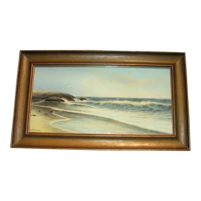 Seascape Watercolor Painting by George Howell Gay Circa 1910 For Sale