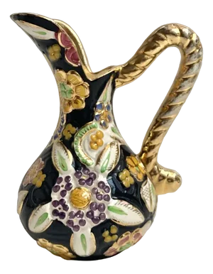 Vase Enamelled Ceramic Pitcher, 1950